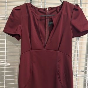 Burgundy BodyCon Dress